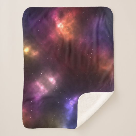 Abstract ontwerp van kosmische ruimteconstellaties sherpa deken (Voorkant)