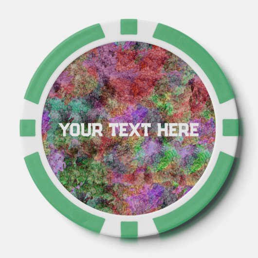 Abstract ontwerp van mistige wervelende kleuren gr poker chips (Voorkant)