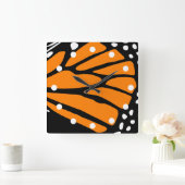 Abstract ontwerp van monarchvlinder vierkante klok (Huis)