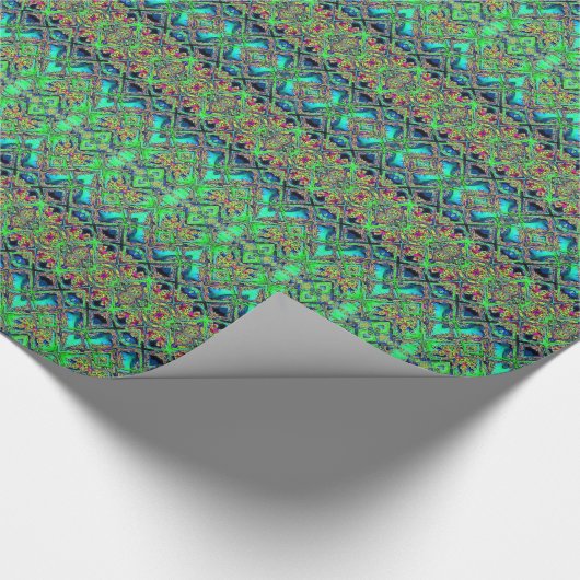 Abstract ontwerp van mozaïekreflecties cadeaupapier (Hoek)