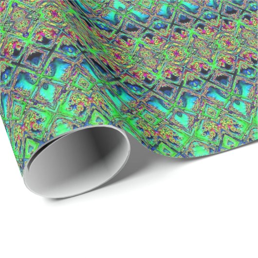 Abstract ontwerp van mozaïekreflecties cadeaupapier (Rol Hoek)