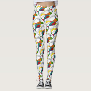 Abstract ontwerp van organische boemerang-vormen leggings