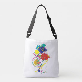 Abstract ontwerp van schilderplaat Moderne kool Crossbody Tas