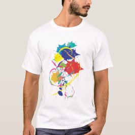 Abstract ontwerp van schilderplaat Moderne kool T-shirt