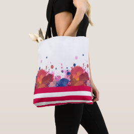 Abstract ontwerp van Waterverf-platform Tote Bag