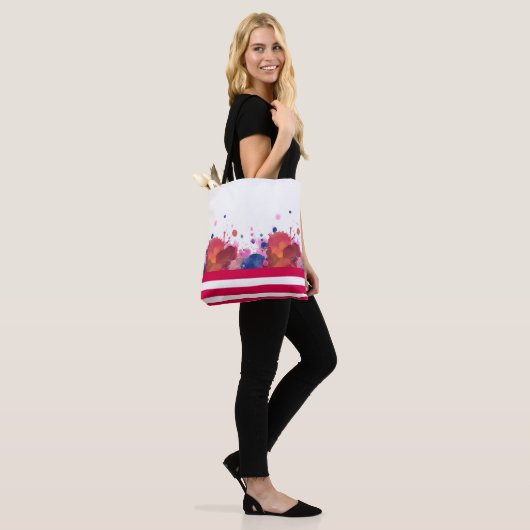Abstract ontwerp van Waterverf-platform Tote Bag (Op model)