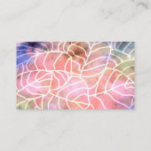 abstract ontwerp van waterverf van natuur visitekaartje (Achterkant)