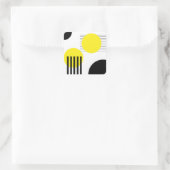 Abstract ontwerp vierkante sticker (Tas)