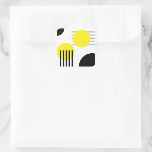 Abstract ontwerp vierkante sticker (Tas)