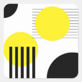 Abstract ontwerp vierkante sticker (Voorkant)