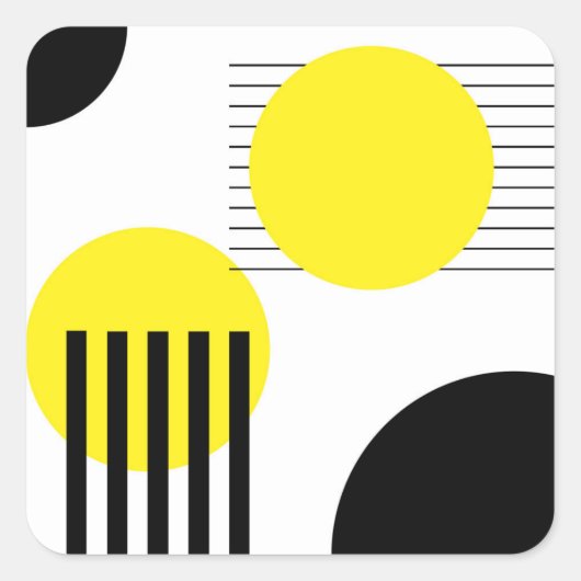 Abstract ontwerp vierkante sticker (Voorkant)