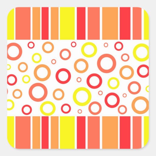 Abstract ontwerp vierkante sticker (Voorkant)