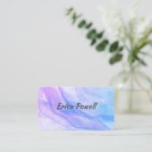 abstract ontwerp voor blauwe en paarse waterverf visitekaartje (Staand voorkant)