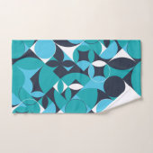 Abstract ontwerp voor Blauwgroen en Navy Circle Bad Handdoek (Handdoek)