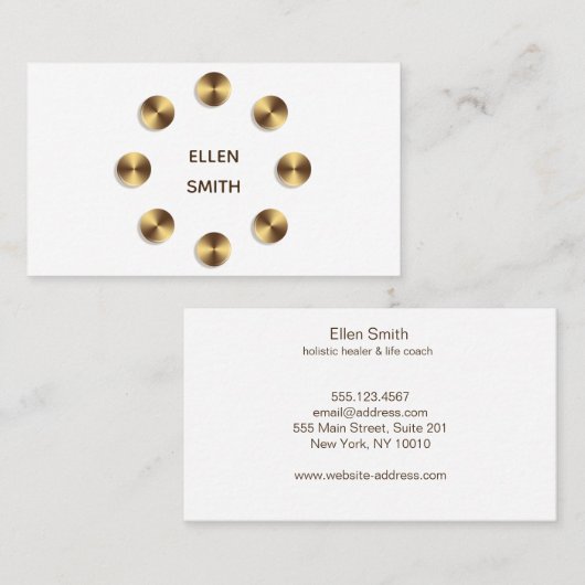 Abstract ontwerp voor golfcirkels visitekaartje (Voorkant / Achterkant)