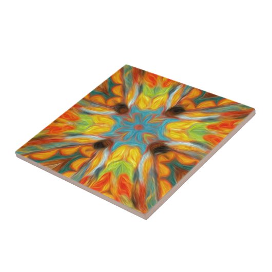 Abstract ontwerp voor het zuidwesten tegeltje (Zijkant)