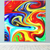 Abstract ontwerp voor kleurensymfonie canvas afdruk (Insitu (Houten vloer))