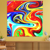 Abstract ontwerp voor kleurensymfonie canvas afdruk (Insitu (Woonkamer))
