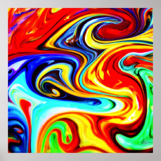 Abstract ontwerp voor kleurensymfonie poster (Voorkant)
