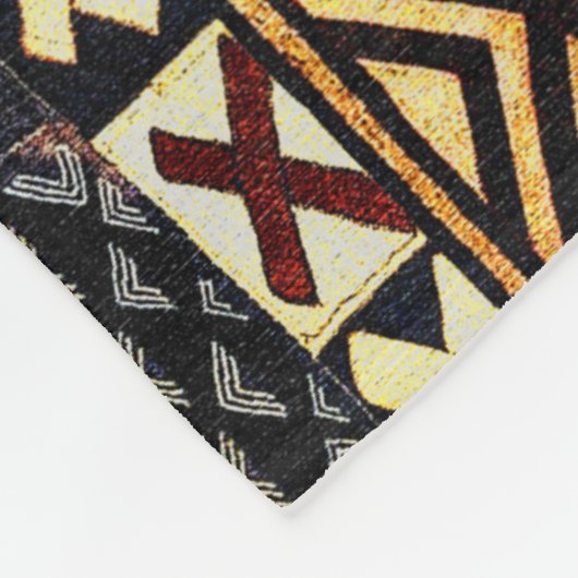 Abstract ontwerp voor modderkleding van Afrikaanse Fleece Deken (Hoek)