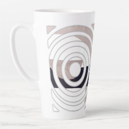 Abstract ontwerp voor mok voor latte