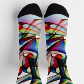 Abstract ontwerp voor rode en blauwe sokken (Top)