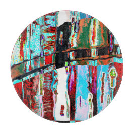 Abstract ontwerp voor snijplank met ineenstorting