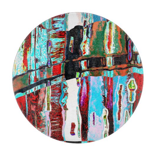 Abstract ontwerp voor snijplank met ineenstorting (Voorkant)