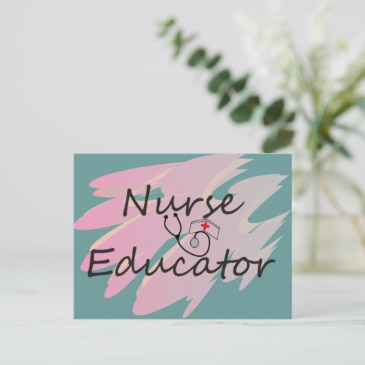 Abstract ontwerp voor verpleegkundige briefkaart (Staand voorkant)