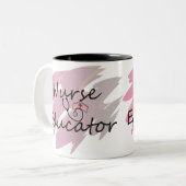 Abstract ontwerp voor verpleegkundige tweekleurige koffiemok (Voorkant links)