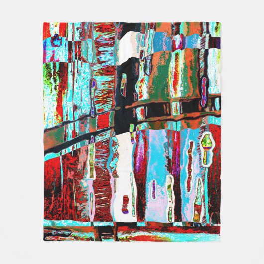 Abstract ontwerp voor vliesdeken ineenstorting ref fleece deken (Voorkant)