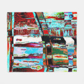 Abstract ontwerp voor vliesdeken ineenstorting ref fleece deken (Voorkant (Horizontaal))