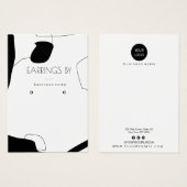 Abstract ontwerp voor zwart-wit beeldscherm met oo visitekaartje (Voorkant /achterkant)