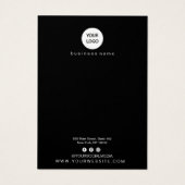 Abstract ontwerp voor zwart-wit beeldscherm met oo visitekaartje (Achterkant)