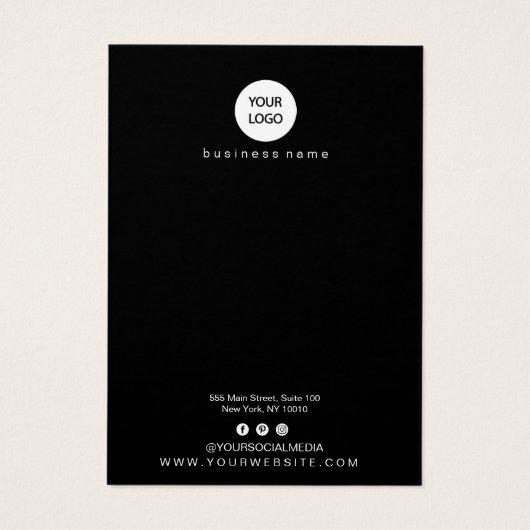 Abstract ontwerp voor zwart-wit beeldscherm met oo visitekaartje (Achterkant)
