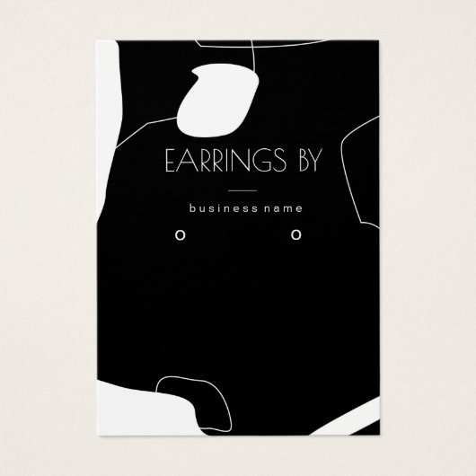 Abstract ontwerp voor zwart-wit beeldscherm met oo visitekaartje (Voorkant)