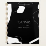 Abstract ontwerp voor zwart-wit planner<br><div class="desc">Modern abstract zwart-wit ontwerp voor uw gepersonaliseerde planner. Selecteer de knop 'Aanpassen' om dit ontwerp voor uzelf te personaliseren. Het is een geweldig cadeau!</div>