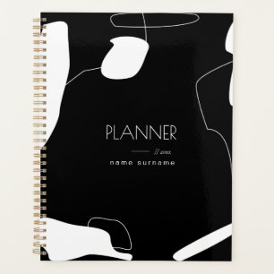 Abstract ontwerp voor zwart-wit planner