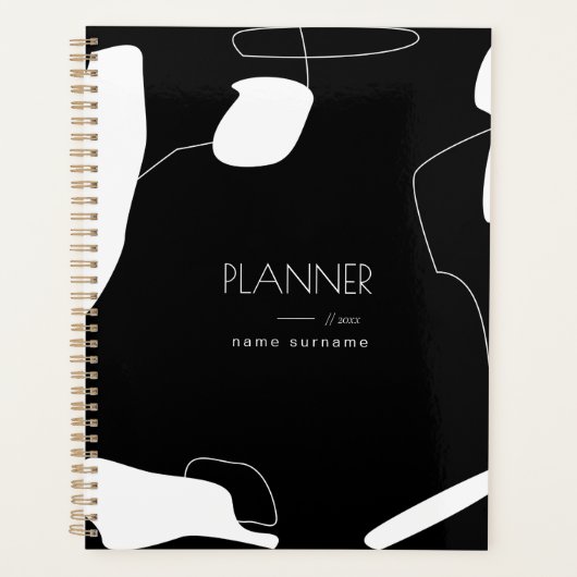 Abstract ontwerp voor zwart-wit planner (Voorkant)