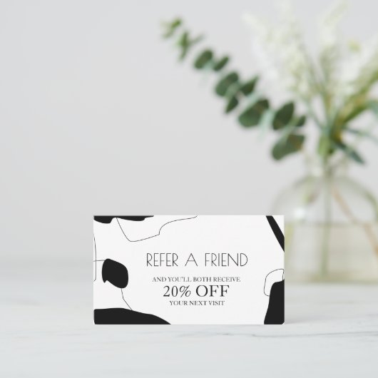 Abstract ontwerp voor zwarte en witte Kaart (Staand voorkant)