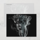 Abstract ontwerp voor zwarte en witte roke briefkaart (Voorkant / Achterkant)