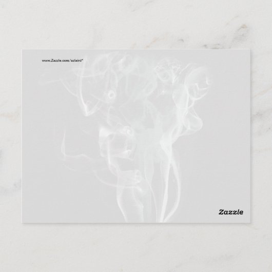 Abstract ontwerp voor zwarte en witte roke briefkaart (Achterkant)