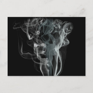 Abstract ontwerp voor zwarte en witte roke briefkaart