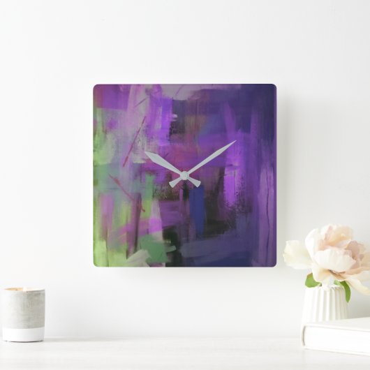 Abstract ontwerp wandklok (Huis)