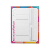 Abstract ontwerp wekelijks plannen personaliseren notitieblok (Linkerzijde)