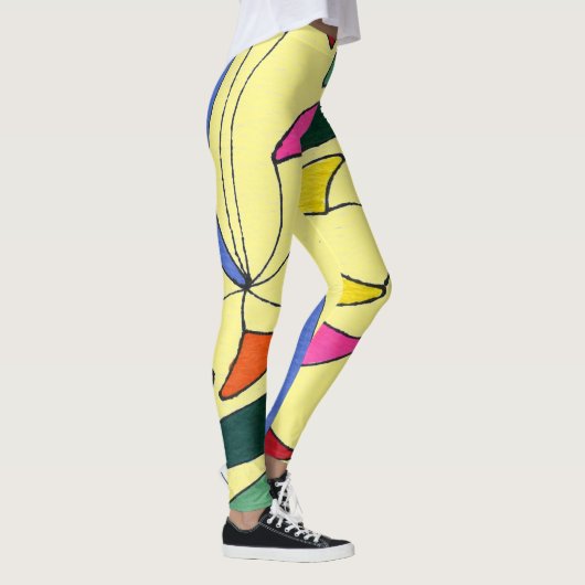 Abstract ontwerp, whirl-a-gig met veel kleuren leggings (Rechts)