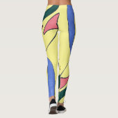 Abstract ontwerp, whirl-a-gig met veel kleuren leggings (Achterkant)