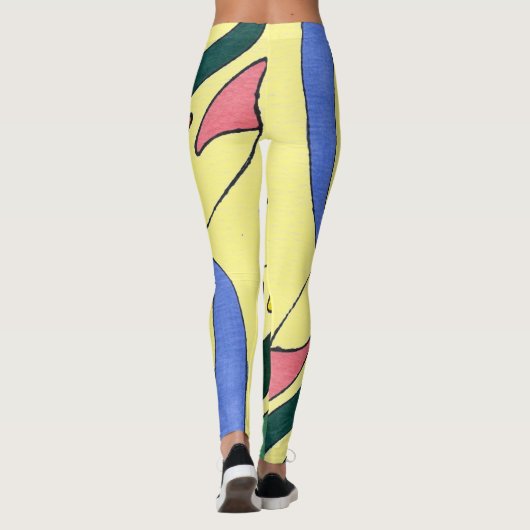 Abstract ontwerp, whirl-a-gig met veel kleuren leggings (Achterkant)
