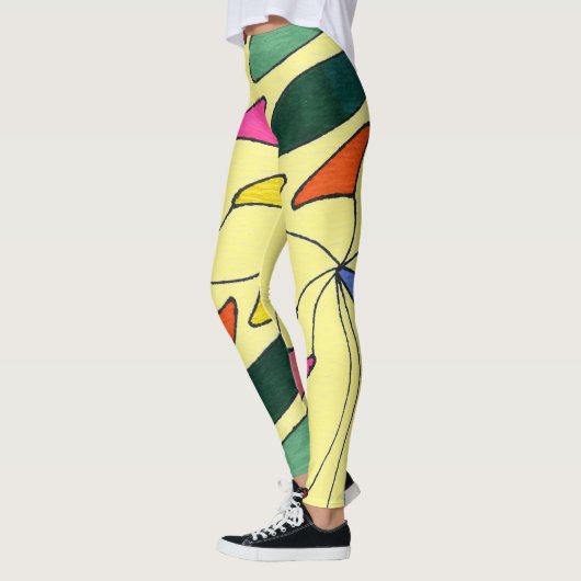 Abstract ontwerp, whirl-a-gig met veel kleuren leggings (Links)