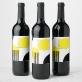 Abstract ontwerp wijn etiket (Flessen)